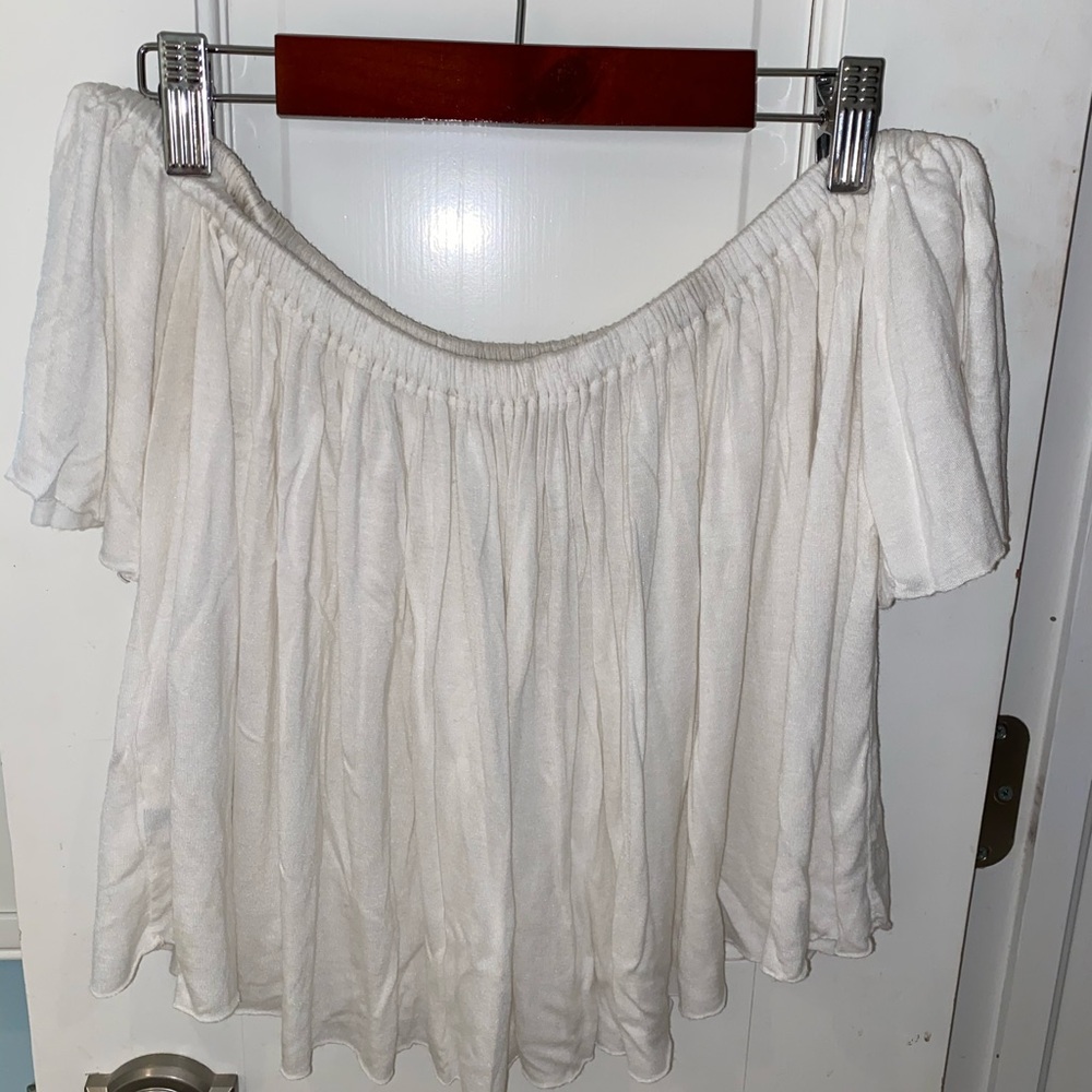 White off the shoulder top